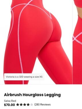 BuffBunny Airbrush Hourglass Legging in Salsa Red